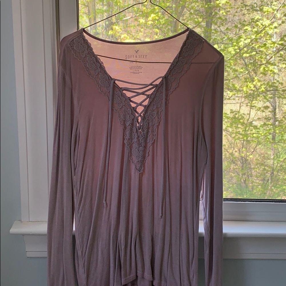 American eagle soft and sexy long sleeve top